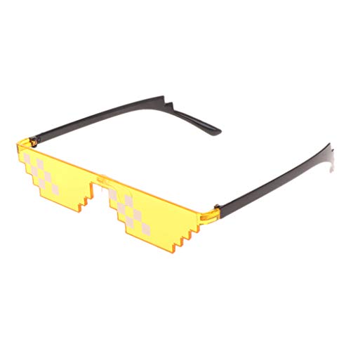 ATATMOUNT Gafas de Sol de Colores Juguete Thug Life Glasses Deal with It Gafas Pixel Mujeres Hombres Juguete Divertido