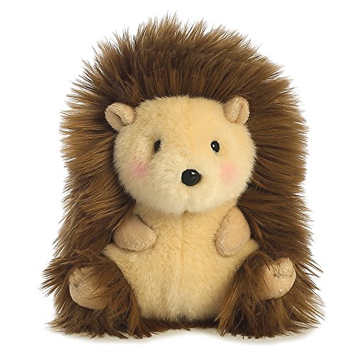 Aurora Juguete Erizo Mascota de Peluche World Happy Hedgehog Rolly (Beige/Marrón/Rosa).