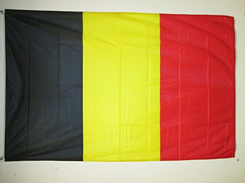 AZ FLAG Bandera de BÉLGICA 150x90cm Uso Exterior - Bandera Belga 90 x 150 cm Ojales