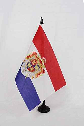 AZ FLAG Bandera de Mesa del Reino DE Holanda 1806-1810 21x14cm - BANDERINA de DESPACHO Holandesa DE Bonaparte 14 x 21 cm