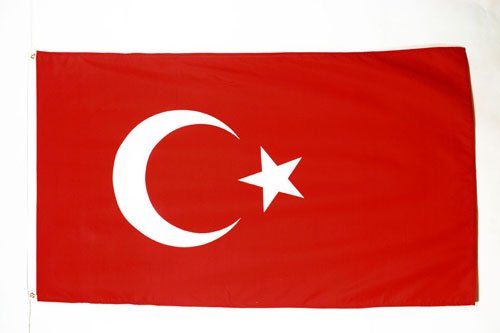 AZ FLAG Bandera de TURQUÍA 150x90cm - Bandera TURCA 90 x 150 cm poliéster Ligero