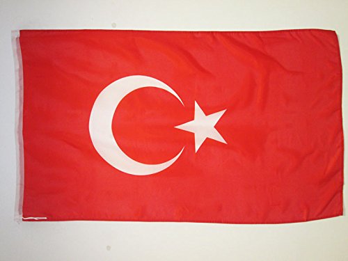 AZ FLAG Bandera de TURQUÍA 150x90cm Especial hinchas - Bandera TURCA 90 x 150 cm