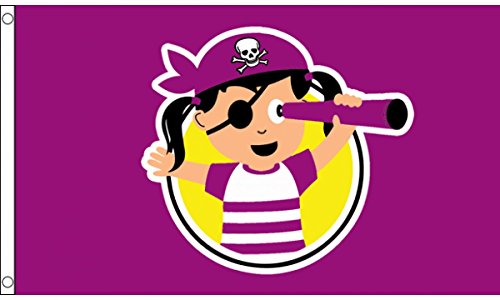 AZ FLAG Bandera NIÑA Pirata 150x90cm - Bandera Chica Piratas 90 x 150 cm