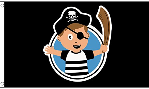 AZ FLAG Bandera NIÑO Pirata 150x90cm - Bandera Chico Piratas 90 x 150 cm