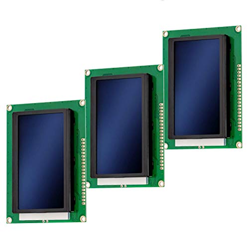 AZDelivery 3 x Modulo Pantalla LCD Display 12864 128 x 64 píxeles con Fondo Azul con 4x20 caracteres blancos compatible con Arduino con E-Book incluido!
