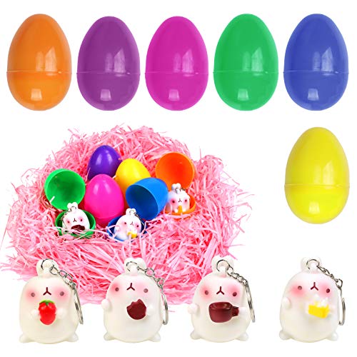 BIGKASI Huevo para Fiestas de Pascua 26PCS Pascua Sorpresa, Rellenos de Conejos de Color Aleatorio para Fiesta de Pascua Búsqueda de Huevos Regalos y Recuerdos de Fiesta a Niños (Huevos Pascua)