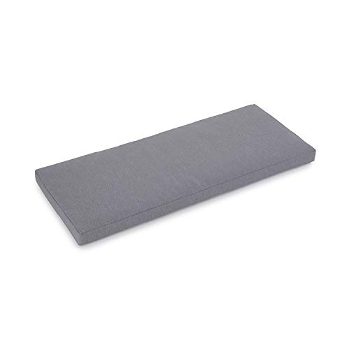 blumfeldt Pozzilli CU Acolchado para Banco - Funda 100% de poliéster, Hidrófugo, ComfortExtra: Relleno de Espuma de 4 cm de Altura, Accesorio, Gris