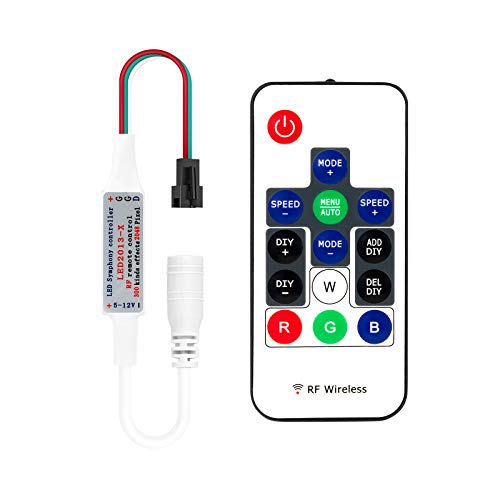 BTF-LIGHTING WS2811 and WS2812B DC5-12V 14keys Wireless RF Led RGB Controller 300 kinds of changes Digital Color LED Light Pixel Strip modules