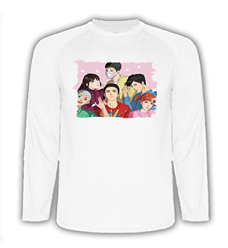 Camiseta Manga Larga Shinchan Personajes Anime Tshirt