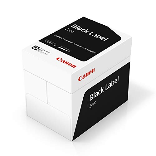 Canon - Negro etiqueta de papel cero, a4, 5x500 láminas de carbono de 80 g neutros en cartón iso536 cuadrado de peso 80 gsm - me cartón 5 ries unas 500 hojas - - - (99,840,554)