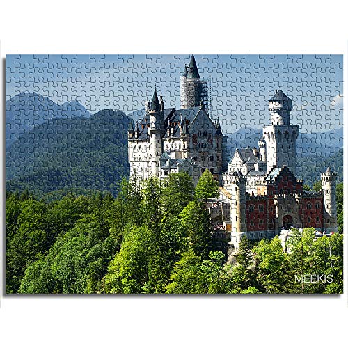 CELLYONE Puzzle 1000 Adultos Castillo de Blancanieves de Neuschwanstein Rompecabezas de 1000 Piezas Juguetes educativos para aliviar el estrés y los desafíos cerebrales (38x26cm)