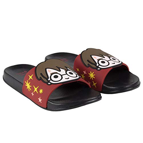 Characters Cartoons Harry Potter – Chanclas Premium para playa o piscina con inserciones 3D – 28/35 – Licencia oficial – Primavera Verano Rojo Size: 34/35 EU