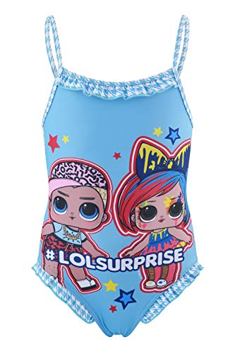 Characters Cartoons LOL Surprise – Disfraz de una pieza para playa o piscina – niña – Producto original con licencia oficial 1924 Azul 8 años