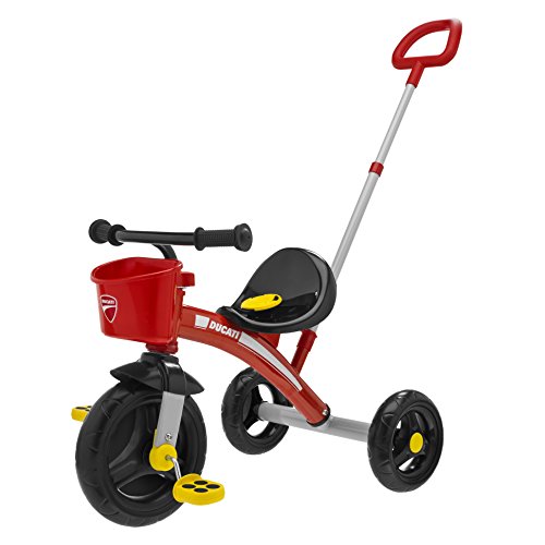 Chicco - Triciclo U-Go Ducati 2 en 1, con o sin asa, MAX. 20 kg, Color Rojo