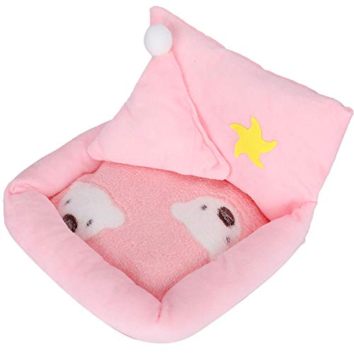 Cikonielf Cama para hámster Invierno Cálido Sofá Cama para Mascotas pequeño Cómodo cojín Casa Nido con Mini Almohada para Ratas Jerbos Ardilla Erizo Cobayas