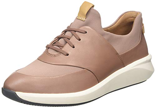 Clarks Un Rio Lace, Zapatillas, Azul (Dark Blush Combi Dark Blush Combi), 39 EU