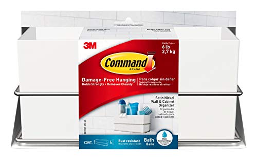 Command Cesto Organizador Mixto, Metal, Blanco, 24.13x11.77x11.77 cm