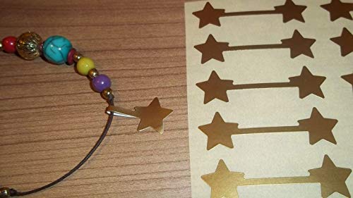 Con Forma de Estrella Joyería Price Stickers - Oro, Tapete Oro Stars Pack de - 500