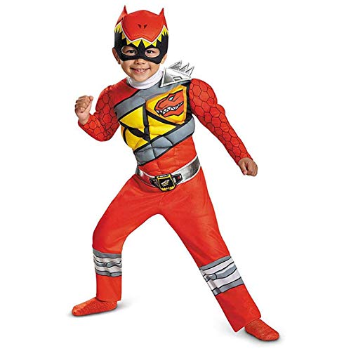 Cosplay Power Rangers Bestia Morphers Cosplay Disfraz - Disfraz De Red Ranger Clásico para Niños De 3 A 14 Años Red-Medium