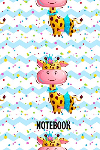 CUTE NOTEBOOK – LINED: GIRAFFE 1 - LINED 6” x 9” 99 pages