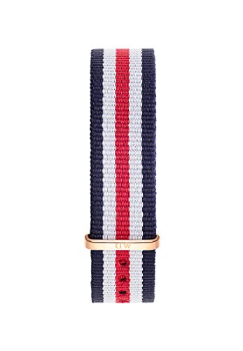 Daniel Wellington Classic Canterbury, Correa Azul-Blanco-Rojo/Oro Rosado, 18mm, NATO, para Mujer y Hombre