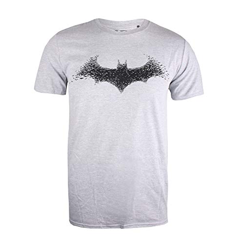 DC Comics Batman-Bat Logo Camiseta, Gris (Grey Heather Hgy), Medium para Hombre