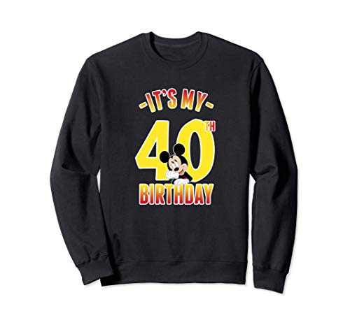 Disney Mickey It's My 40th Birthday Red & Yellow Sudadera