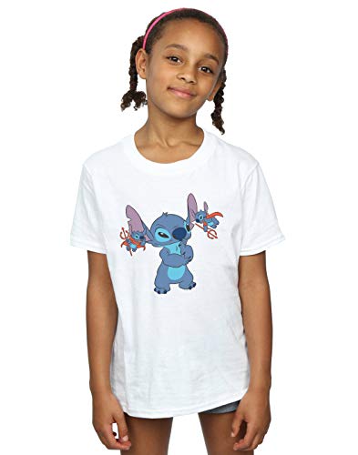 Disney Niñas Lilo & Stitch Little Devils Camiseta Blanco 5-6 Years