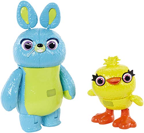 Disney Pixar Toy Story Ducky and Bunny - Paquete de 2 Unidades en Escala Relativa Inspirada en la película interactiva, Hablando, para Edades de 4 años en adelante