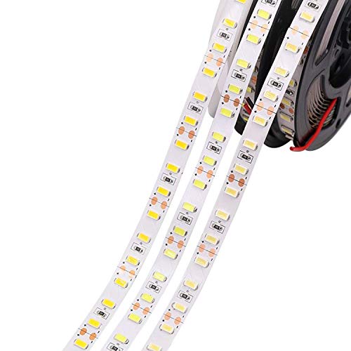 DIY LED U-Home LED tira de luz CRI RA 80+/90+/95+/97+ SMD5630 16.4Ft (5M) 300LEDs luz diurna blanca 5600K 60LEDs/M DC12V 10mm PCB blanco tira de cinta flexible (CRI (RA 95+))