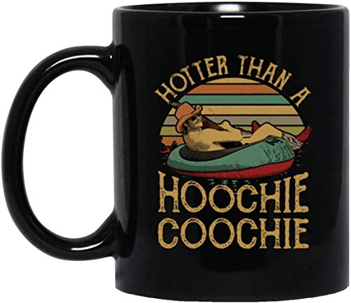 DKISEE Tazas de cerámica Hotter Than A Hoochie Coochie Vintage Gifts Funny Coffee Mug Tazas de té 11 oz