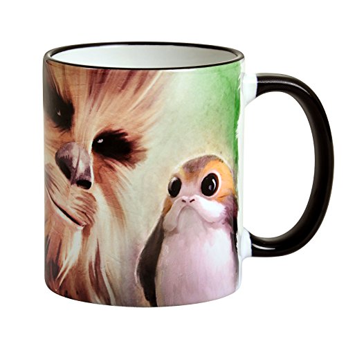 Elbenwald Star Wars Chewbacca Taza Porgs La Última 320ml Jedi de la cerámica