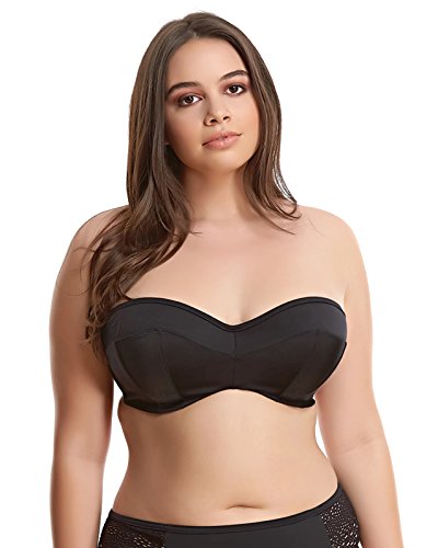 Elomi Swim – Camiseta de manga larga con armazones esenciales, color negro Negro 100G