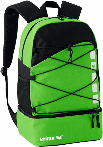 Erima GmbH 723422 Mochila Multifunción con Compartimento Inferior, Verde/Negro, 1