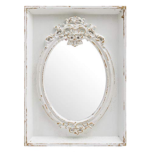 Espejo Cornucopia Blanco de Madera y Abeto de 122x8x88 cm - LOLAhome