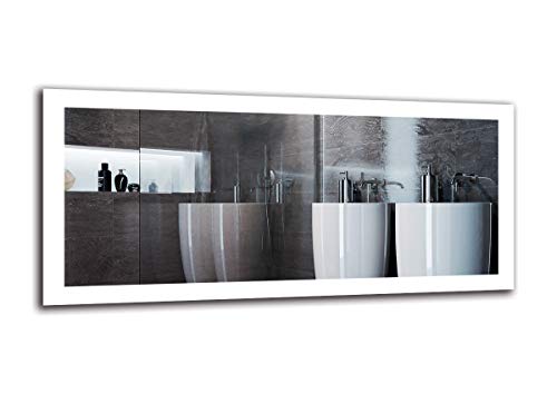 Espejo LED Premium - Dimensiones del Espejo 130x60 cm - Espejo de baño con iluminación LED - Espejo de Pared - Espejo de luz - Espejo con iluminación - ARTTOR M1ZP-50-130x60 - Blanco frío 6500K