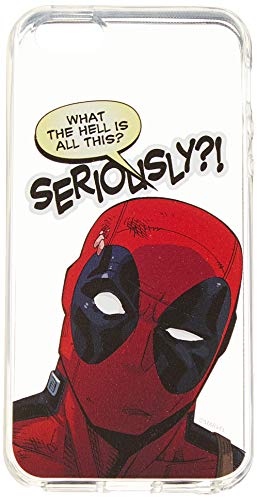 Estuche para iPhone 5/5S/SE Marvel Deadpool Original con Licencia Oficial, Carcasa, Funda, Estuche de Material sintético TPU-Silicona, Protege de Golpes y rayones