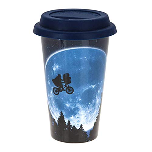 E.T. Ir a la taza del viaje Taza de la película 250 ml de silicona azul de cerámica