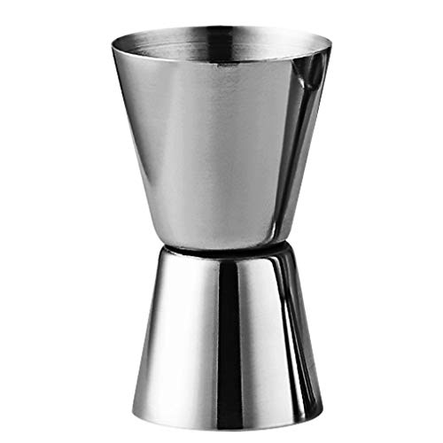 Fangjuhua Doble el Aparejo para cócteles 15 / 30ml Bebida mezclada Medidor Bar Bar Taza de medición de Acero Inoxidable Bebidas mezcladas medidor, Negro Chapado