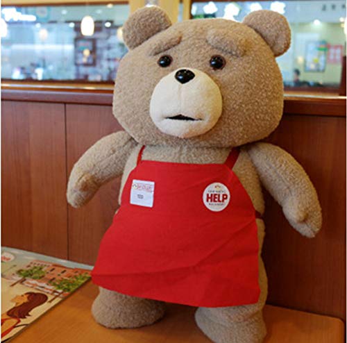 FDFSDAMAI Película Ted Bear Ted 2 Peluches en Delantal Peluches Suaves Un Regalo de cumpleaños para un Buen Amigo 45Cm