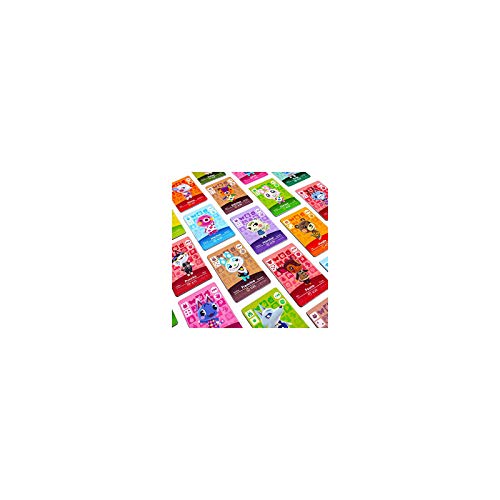 FFIT 72 PCS ACNH NFC Tag Tarjetas DE Juego para NUEVOS HORIZONES CARACTERÍSTICO Compatible CARACTERÍSTICO RARAJE Tarjetas DE VILLADOR con EL Switch/Switch Lite/Mini Tarjetas con Estuche de Cristal