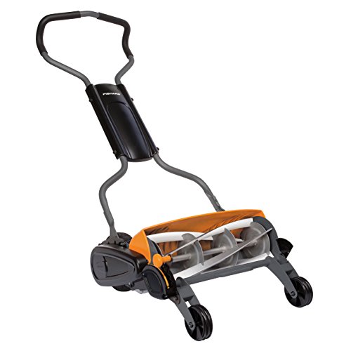 Fiskars Cortacésped Manual StaySharp Max, Ancho de corte: 46 cm, Negro/Naranja/Plata, 1000591