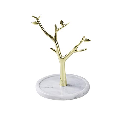 FKDG Aleación De Aluminio Jewelry Stand,Multiusos Titular Jewlery,para Mujer Niña para Collares Anillos Pendientes Pulsera Organizador Regalos Ornamentos-Gris 21.9 * 13.8 * 1.5cm