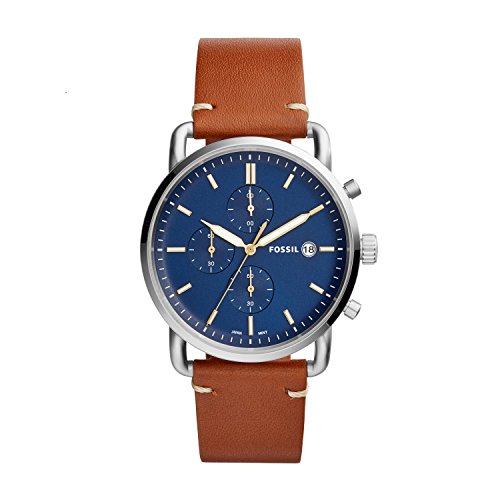 Fossil Reloj Analógico para Hombre de Cuarzo con Correa en Cuero FS5401