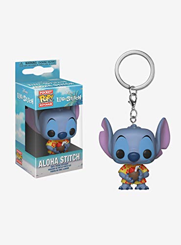 Funko - Disney Lilo & Stitch-Aloha Stitch 4 llaveros, multicolor, 128302