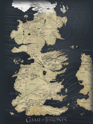 Game Of Thrones Pyramid International WDC90141 Mapa de Juego de Tronos (Material Lona, 60 x 80 cm)