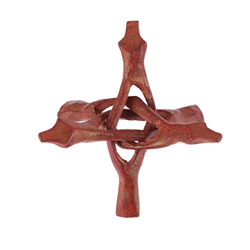 Garneck - Soporte para trípode de madera con soporte de madera de cobra y trípode de madera, soporte para conchas de álamo, bolas de cristal Wicca Reiki