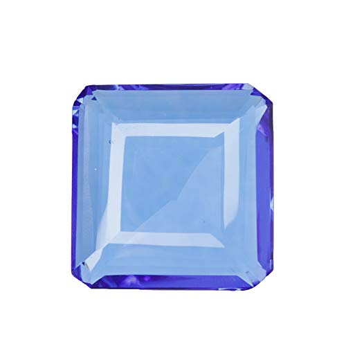 GEMHUB Topacio azul brasileño 183.00 quilates forma cuadrada facetada piedra preciosa suelta para joyería artesanía idea