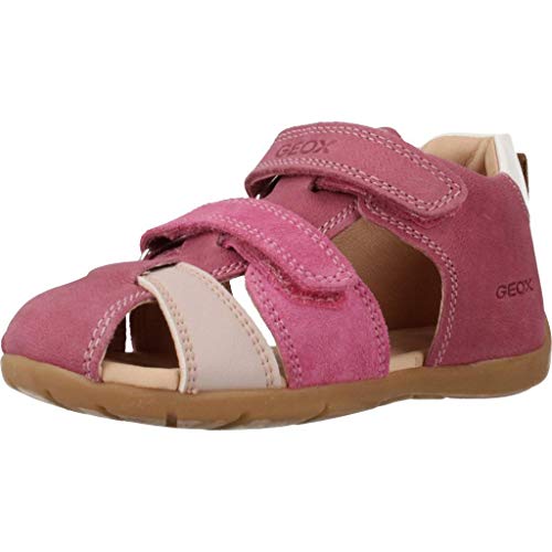 Geox B Kaytan D, Sandalias de Punta Descubierta Niñas, Rosa (Fuchsia C8002), 25 EU