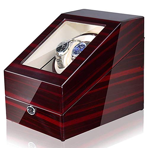 GLXLSBZ La última Caja enrolladora de Reloj Doble, Motor japonés silencioso, Caja de presentación de Caja de Almacenamiento con rotación de Relojes Dobles para Relojes mecánicos automáticos